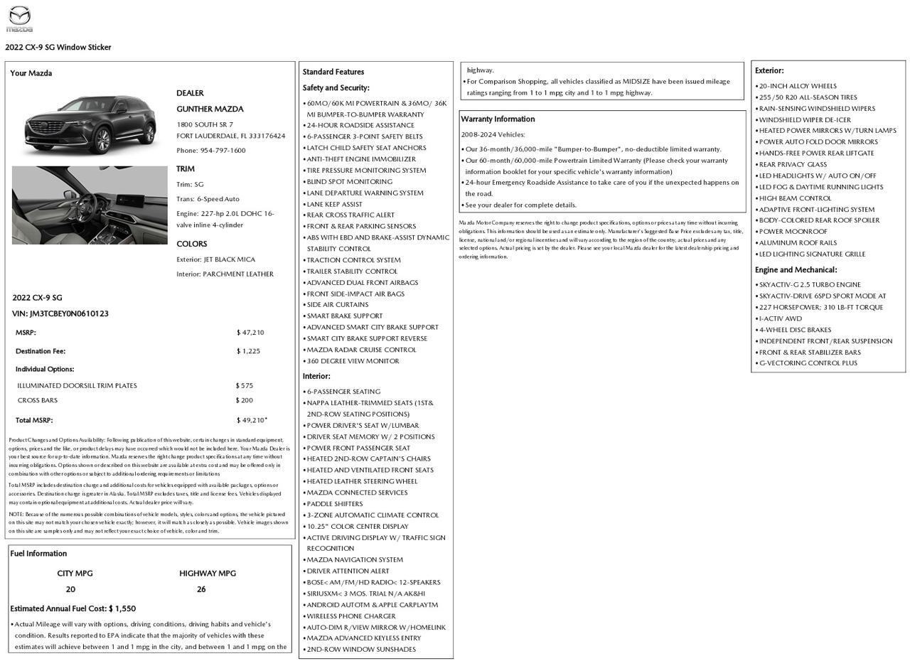 2022 Mazda CX-9 Signature Knoxville TN