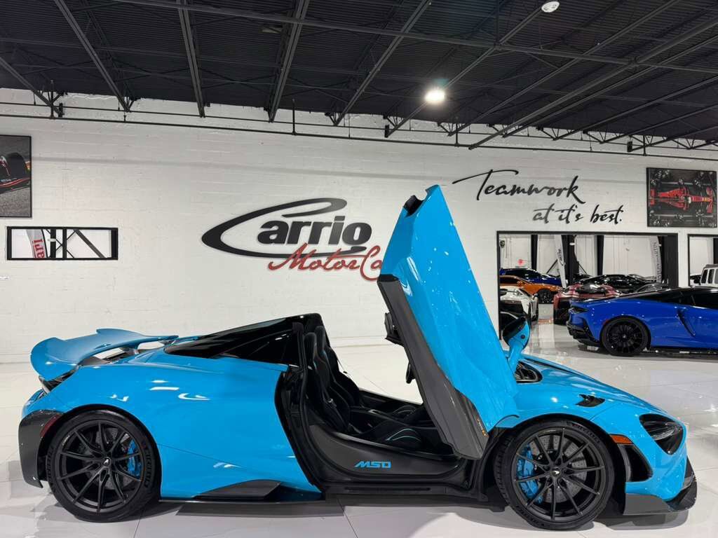 2022 McLaren 765LT Spider Fistral Blue paint/calipers, MSO interior, Bowers & Wilkins audio system AND MUCH MORE!! Fort Lauderdale FL