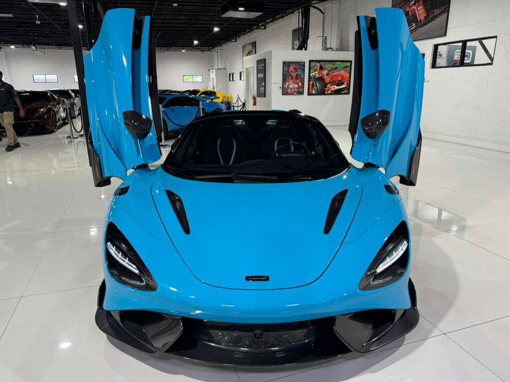 2022 McLaren 765LT Spider Fistral Blue paint/calipers, MSO interior, Bowers & Wilkins audio system AND MUCH MORE!! Fort Lauderdale FL