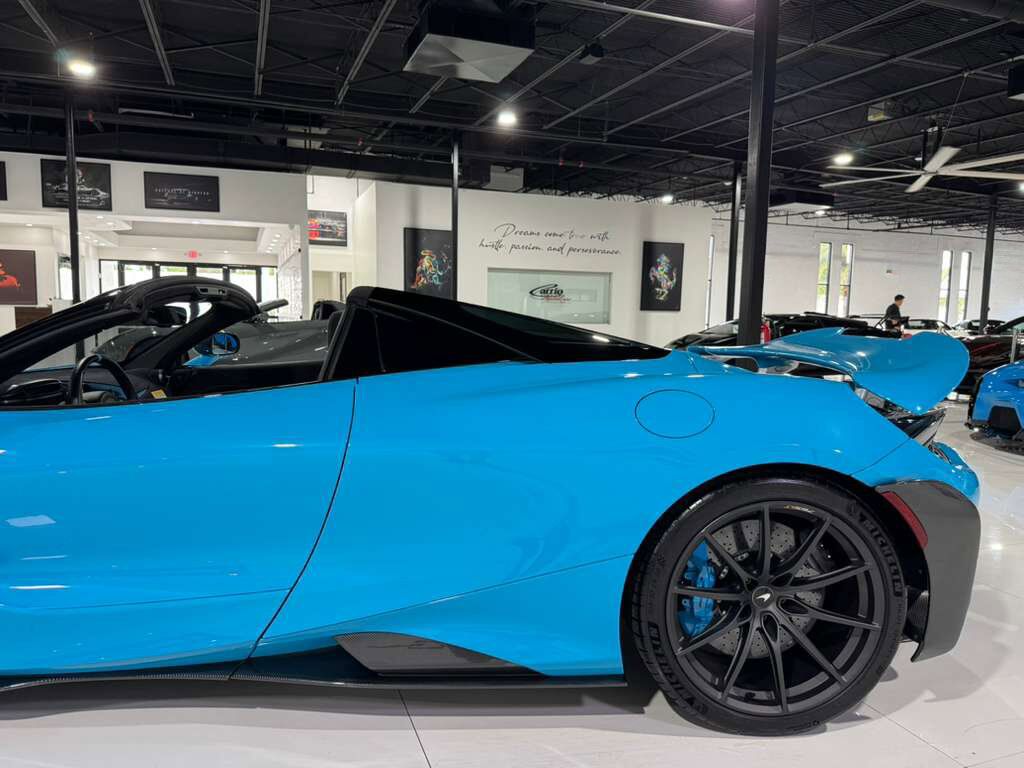 2022 McLaren 765LT Spider Fistral Blue paint/calipers, MSO interior, Bowers & Wilkins audio system AND MUCH MORE!! Fort Lauderdale FL