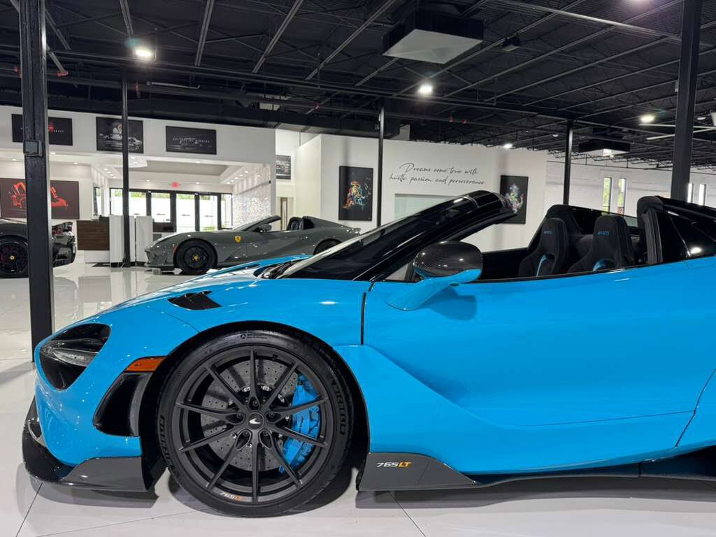 2022 McLaren 765LT Spider Fistral Blue paint/calipers, MSO interior, Bowers & Wilkins audio system AND MUCH MORE!! Fort Lauderdale FL