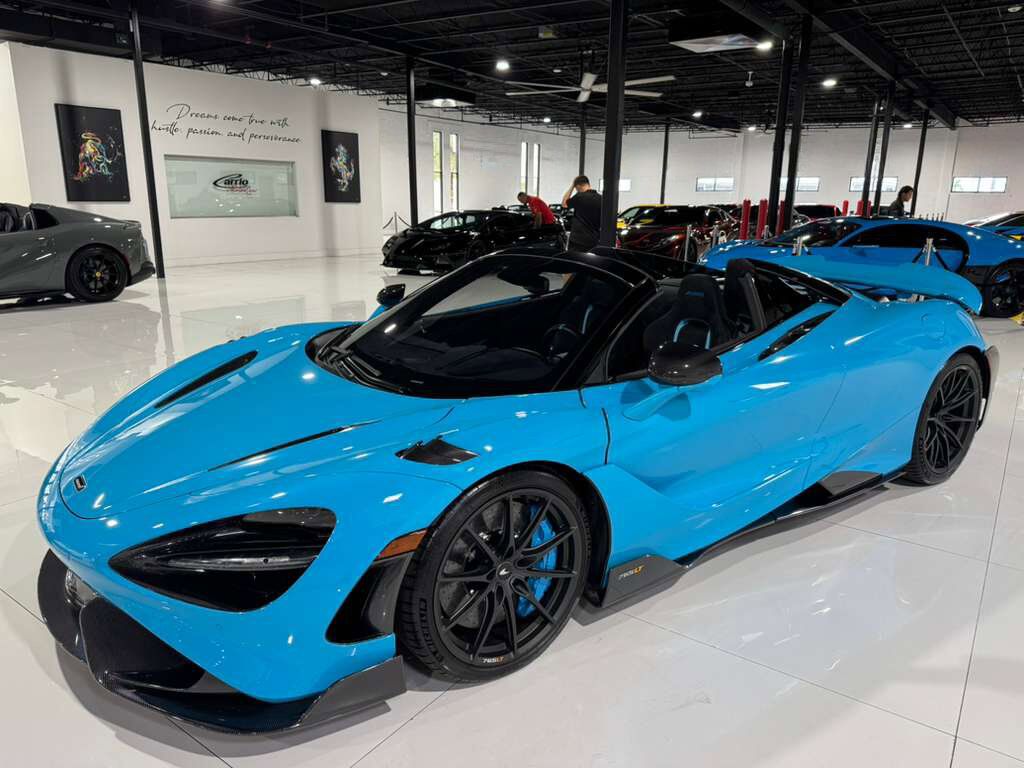 2022 McLaren 765LT Spider Fistral Blue paint/calipers, MSO interior, Bowers & Wilkins audio system AND MUCH MORE!! Fort Lauderdale FL