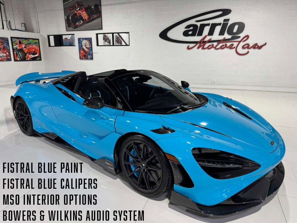 2022 McLaren 765LT Spider Fistral Blue paint/calipers, MSO interior, Bowers & Wilkins audio system AND MUCH MORE!! Fort Lauderdale FL