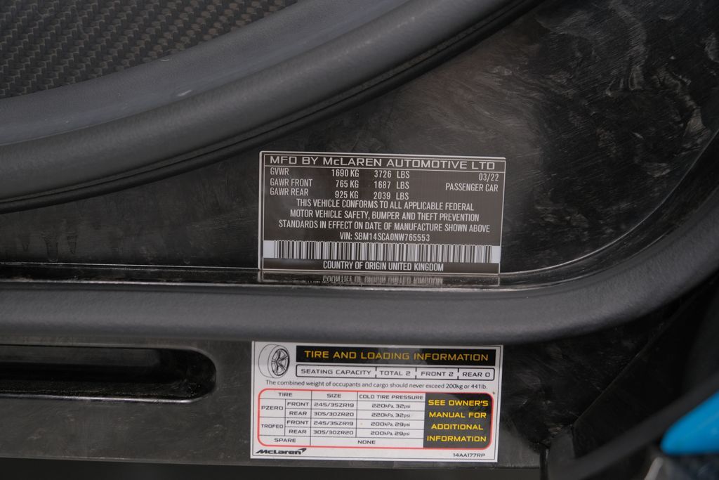 2022 McLaren 765LT Spider MSO Fistral Blue Miami FL