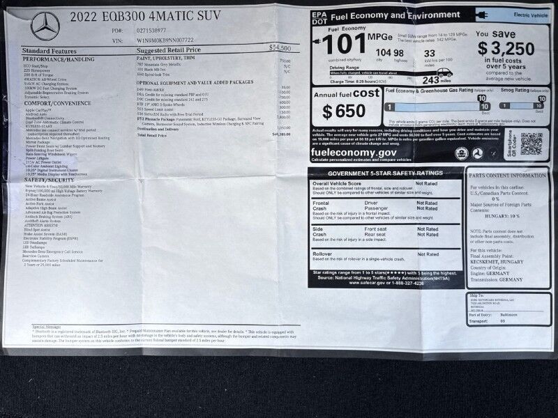 2022 Mercedes-Benz EQB EQB 300 4MATIC SUV