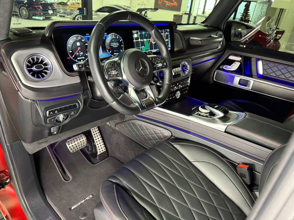 2022 Mercedes-Benz G-Class AMG G 63 4x4 Squared Cardinal Red Magno paint, Night Package Plus Magno, Burmester High-End & MORE!! Fort Lauderdale FL