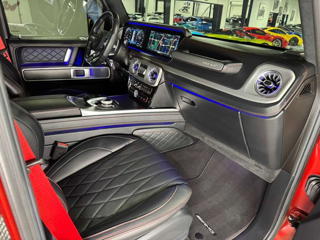 2022 Mercedes-Benz G-Class AMG G 63 4x4 Squared Cardinal Red Magno paint, Night Package Plus Magno, Burmester High-End & MORE!! Fort Lauderdale FL