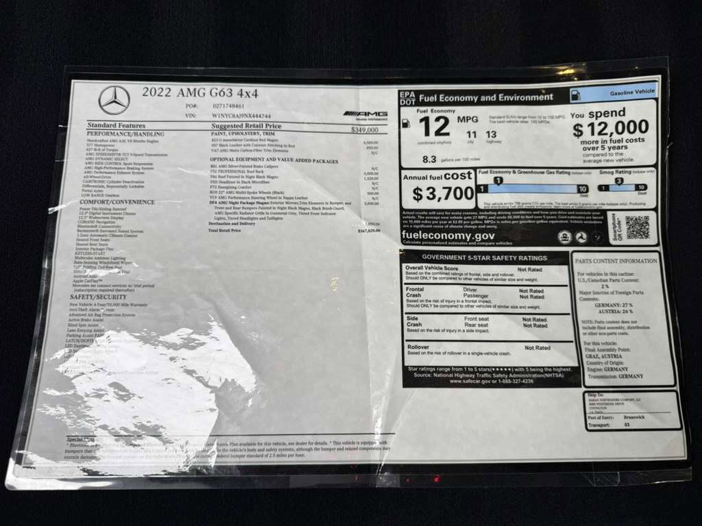 2022 Mercedes-Benz G-Class AMG G 63 4x4 Squared Cardinal Red Magno paint, Night Package Plus Magno, PRO roof rack & MUCH MORE!! Fort Lauderdale FL