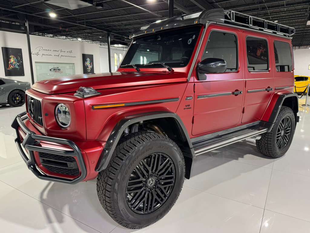 2022 Mercedes-Benz G-Class AMG G 63 4x4 Squared Cardinal Red Magno paint, Night Package Plus Magno, PRO roof rack & MUCH MORE!! Fort Lauderdale FL