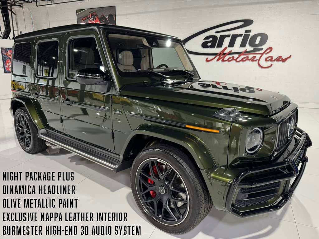 2022 Mercedes-Benz G-Class AMG G 63 Olive Metallic paint, Exclusive Nappa leather, Burmester High-End audio AND MUCH MORE!! Fort Lauderdale FL