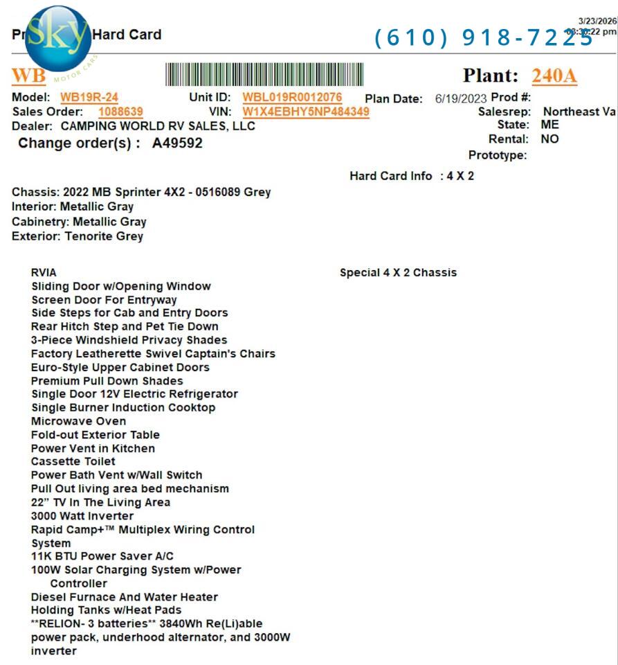 2022 Mercedes-Benz Sprinter 2024 Thor Motor Coach 19R Freedom Elite West Chester PA