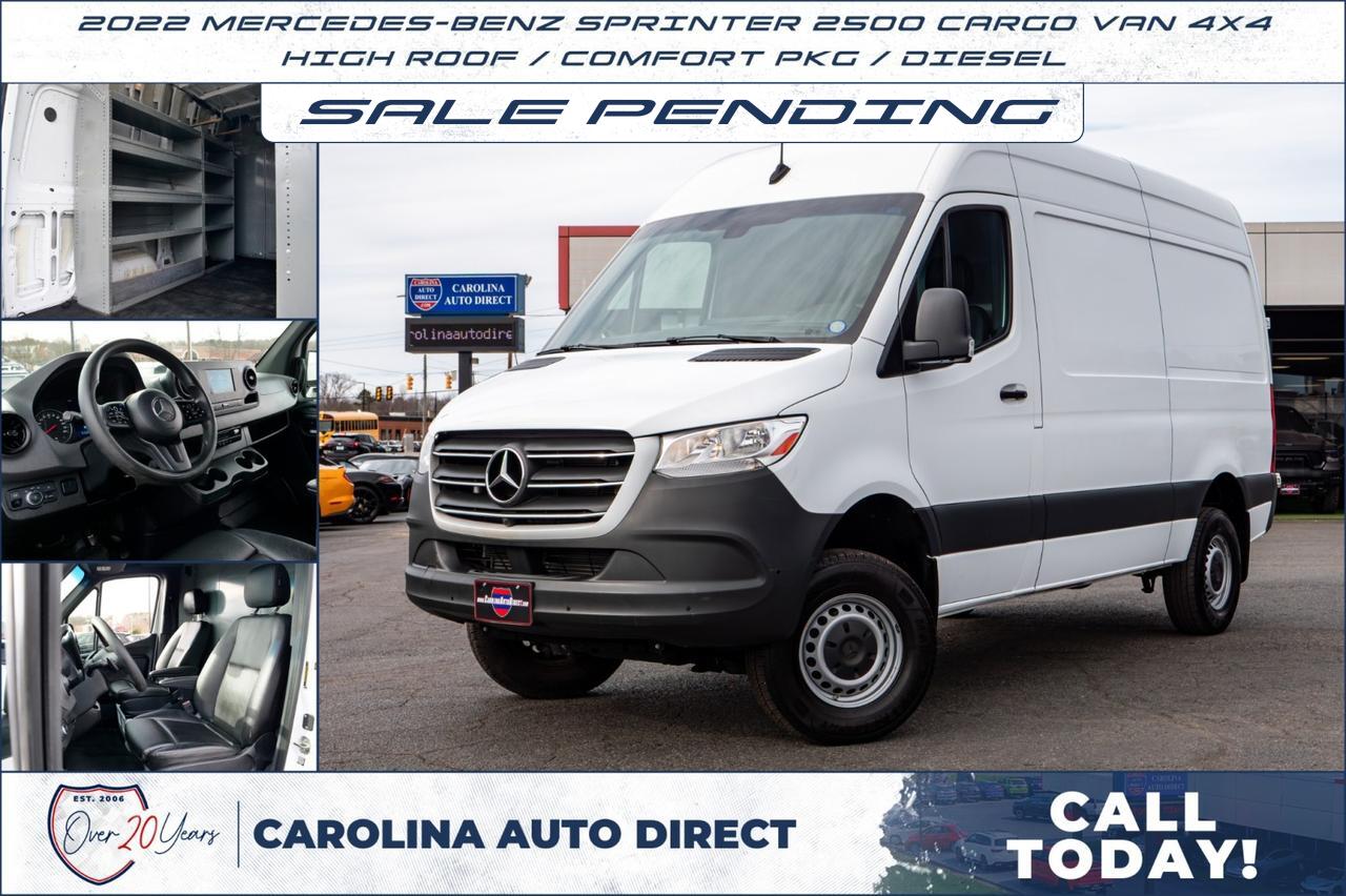 2022 Mercedes-Benz Sprinter 2500 Cargo Van 4X4 / High Roof / Comfort PKG / Diesel!