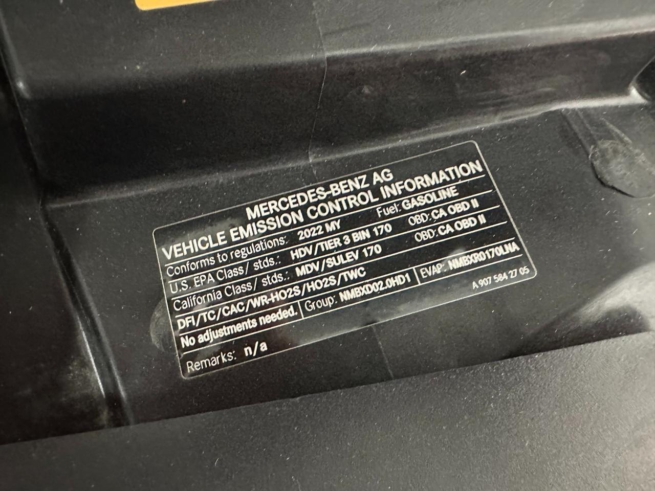 Used 2022 MercedesBenz Sprinter Cargo Van 2500 High Roof I4 Gas 170