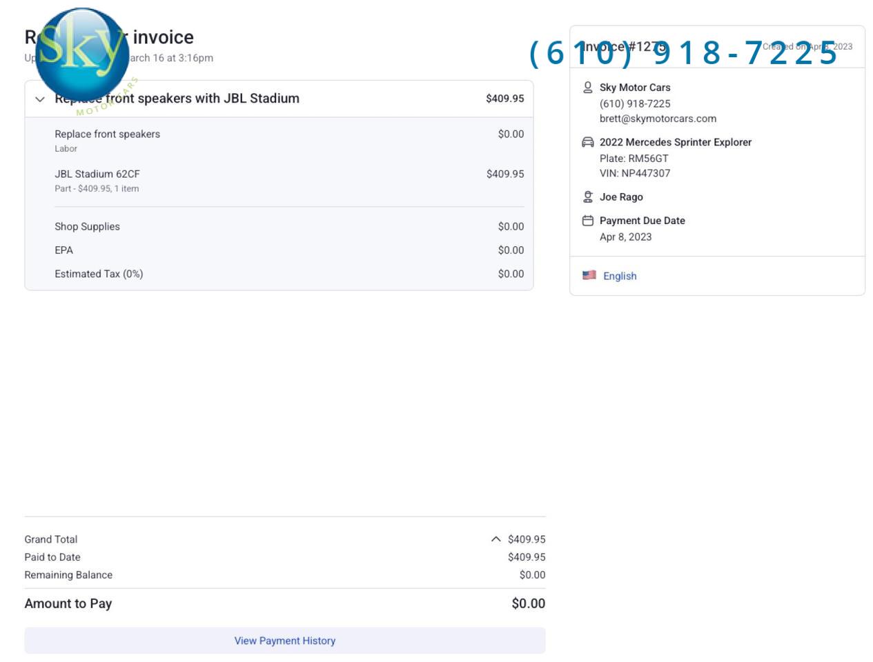 2022 Mercedes-Benz Sprinter Passenger Van 4WD EXPLORER VANS CONVERSION LIMITED SE West Chester PA