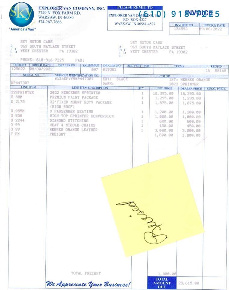 2022 Mercedes-Benz Sprinter Passenger Van 4WD EXPLORER VANS CONVERSION LIMITED SE West Chester PA