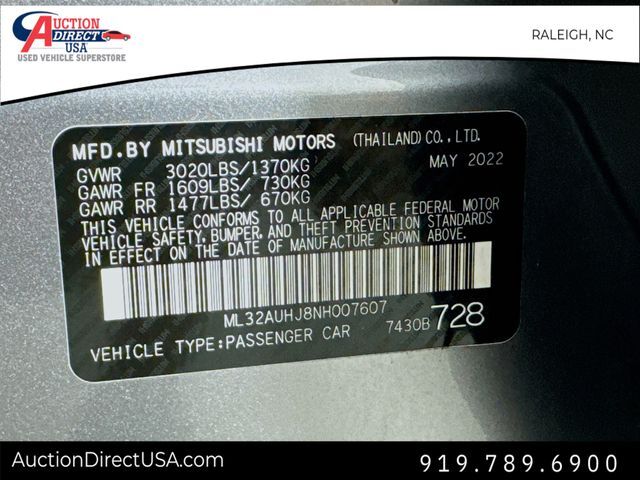 2022 Mitsubishi Mirage ES Raleigh NC