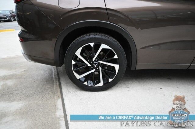 2022 Mitsubishi Outlander SEL / AWD / Touring Pkg / Power & Heated Leather Seats / Heated Steering / Pano Sunroof / Bose / NAV / Lane Depart & Blind Spot / Adaptive Cruise / 360 Camera / Apple CarPlay & Android Auto / 3rd Row / Seats 7 / 1-Owner Anchorage AK