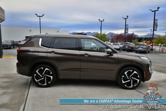 2022 Mitsubishi Outlander SEL / AWD / Touring Pkg / Power & Heated Leather Seats / Heated Steering / Pano Sunroof / Bose / NAV / Lane Depart & Blind Spot / Adaptive Cruise / 360 Camera / Apple CarPlay & Android Auto / 3rd Row / Seats 7 / 1-Owner Anchorage AK