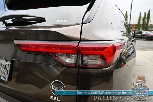 2022 Mitsubishi Outlander SEL / AWD / Touring Pkg / Power & Heated Leather Seats / Heated Steering / Pano Sunroof / Bose / NAV / Lane Depart & Blind Spot / Adaptive Cruise / 360 Camera / Apple CarPlay & Android Auto / 3rd Row / Seats 7 / 1-Owner Anchorage AK