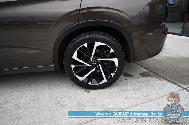 2022 Mitsubishi Outlander SEL / AWD / Touring Pkg / Power & Heated Leather Seats / Heated Steering / Pano Sunroof / Bose / NAV / Lane Depart & Blind Spot / Adaptive Cruise / 360 Camera / Apple CarPlay & Android Auto / 3rd Row / Seats 7 / 1-Owner Anchorage AK