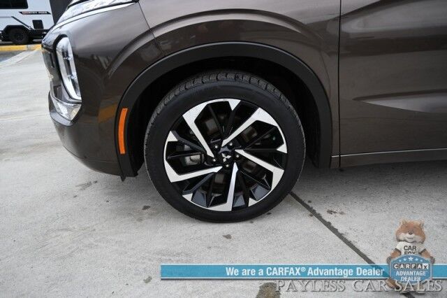 2022 Mitsubishi Outlander SEL / AWD / Touring Pkg / Power & Heated Leather Seats / Heated Steering / Pano Sunroof / Bose / NAV / Lane Depart & Blind Spot / Adaptive Cruise / 360 Camera / Apple CarPlay & Android Auto / 3rd Row / Seats 7 / 1-Owner Anchorage AK