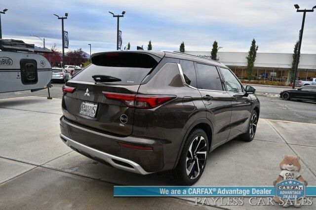 2022 Mitsubishi Outlander SEL / AWD / Touring Pkg / Power & Heated Leather Seats / Heated Steering / Pano Sunroof / Bose / NAV / Lane Depart & Blind Spot / Adaptive Cruise / 360 Camera / Apple CarPlay & Android Auto / 3rd Row / Seats 7 / 1-Owner Anchorage AK