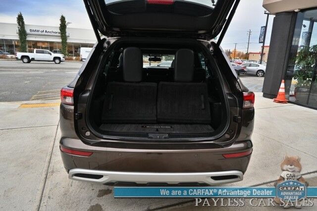 2022 Mitsubishi Outlander SEL / AWD / Touring Pkg / Power & Heated Leather Seats / Heated Steering / Pano Sunroof / Bose / NAV / Lane Depart & Blind Spot / Adaptive Cruise / 360 Camera / Apple CarPlay & Android Auto / 3rd Row / Seats 7 / 1-Owner Anchorage AK