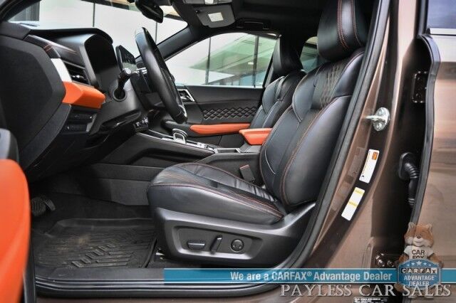 2022 Mitsubishi Outlander SEL / AWD / Touring Pkg / Power & Heated Leather Seats / Heated Steering / Pano Sunroof / Bose / NAV / Lane Depart & Blind Spot / Adaptive Cruise / 360 Camera / Apple CarPlay & Android Auto / 3rd Row / Seats 7 / 1-Owner Anchorage AK