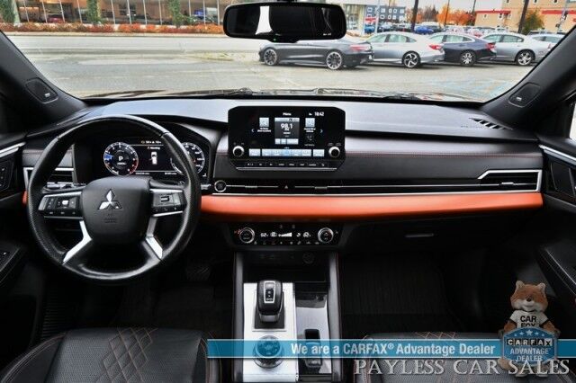 2022 Mitsubishi Outlander SEL / AWD / Touring Pkg / Power & Heated Leather Seats / Heated Steering / Pano Sunroof / Bose / NAV / Lane Depart & Blind Spot / Adaptive Cruise / 360 Camera / Apple CarPlay & Android Auto / 3rd Row / Seats 7 / 1-Owner Anchorage AK