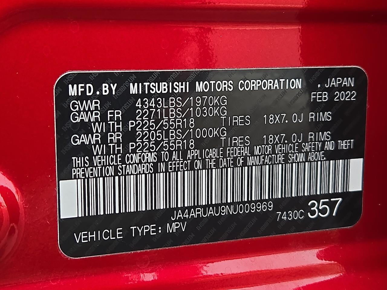 2022 Mitsubishi Outlander Sport 2.0 ES AWC Vineland NJ