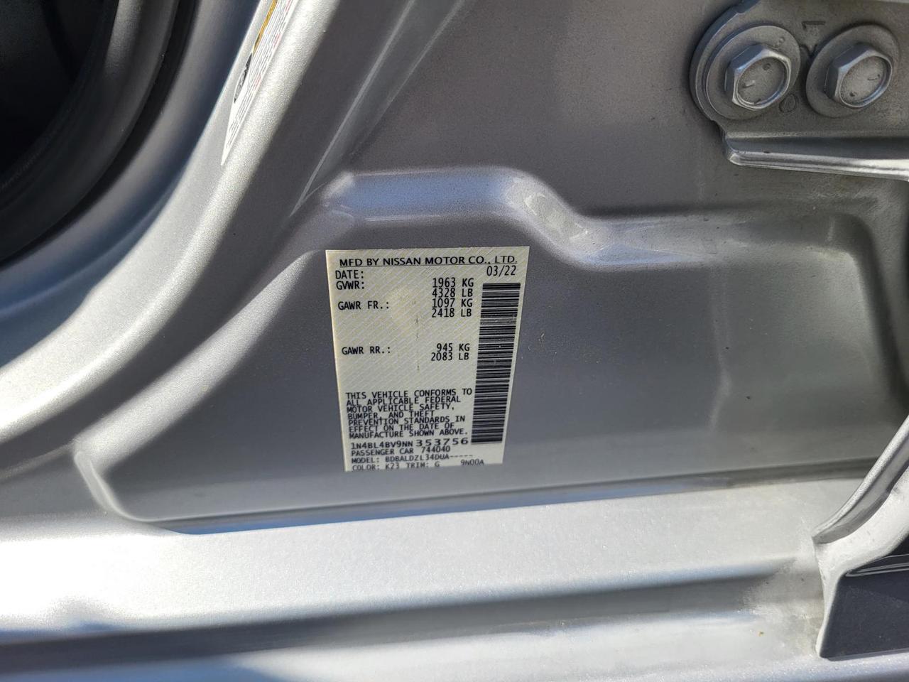 2022 Nissan Altima 2.5 S Sedan Beeville TX