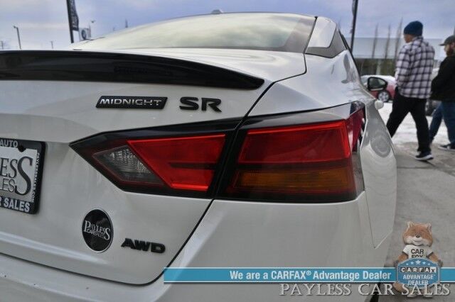 2022 Nissan Altima 2.5 SR / AWD / Midnight Edition / Auto Start / Power & Heated Leather Seats / Sunroof / Blind Spot & Lane Alert / Collision Alert / Apple CarPlay & Android Auto / Back Up Camera / Keyless Entry & Start / 35 MPG / 1-Owner Anchorage AK 2022 Nissan Altima 2.5 SR / AWD / Midnight Edition / Auto Start / Power & Heated Leather Seats / Sunroof / Blind Spot & Lane Alert / Collision Alert / Apple CarPlay & Android Auto / Back Up Camera / Keyless Entry & Start / 35 MPG / 1-Owner Anchorage AK