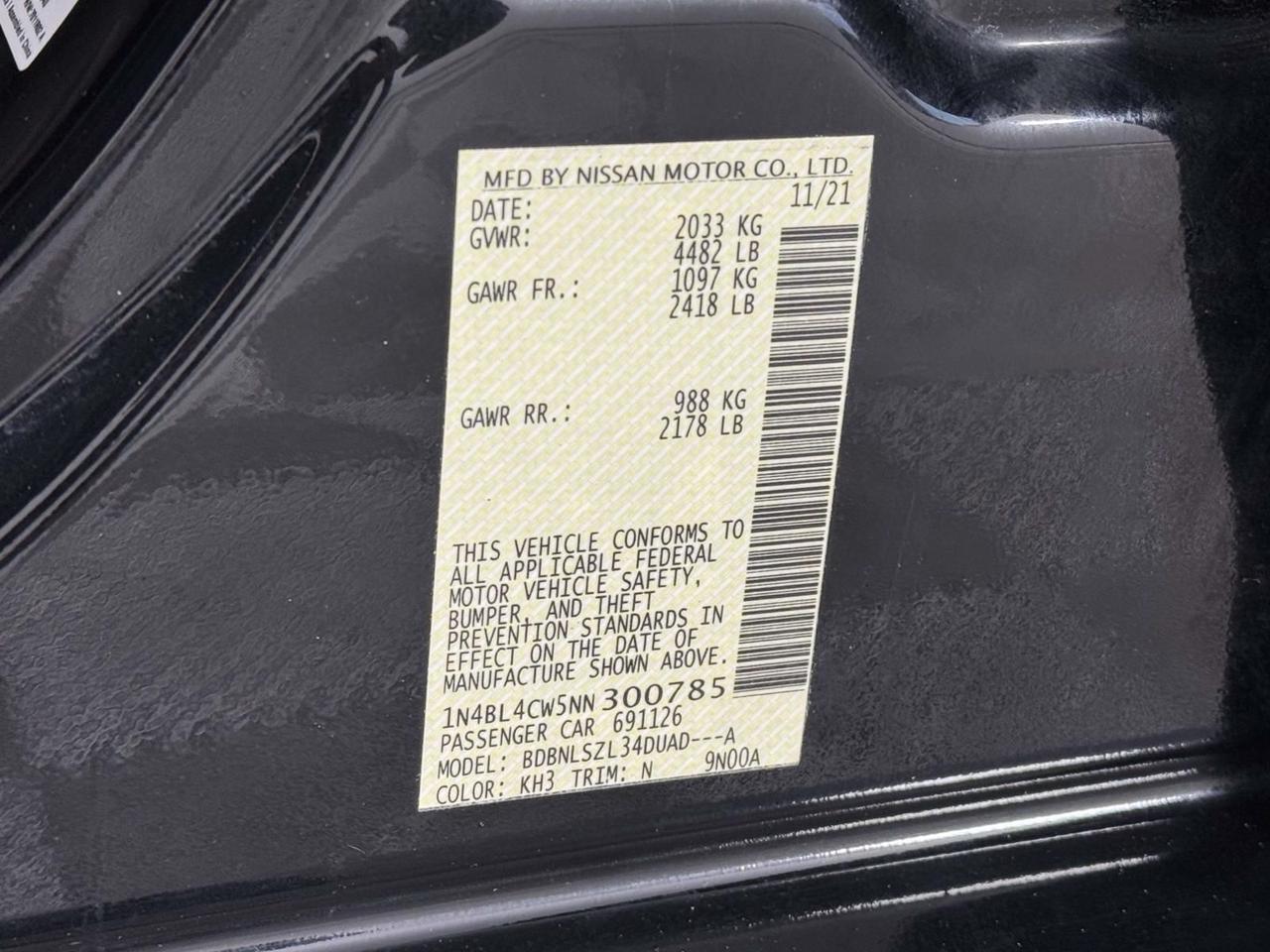 2022 Nissan Altima 2.5 SR Fredericksburg VA