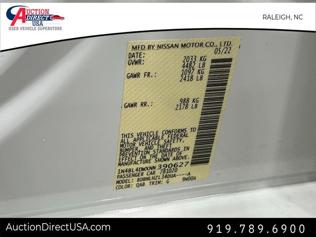 2022 Nissan Altima 2.5 SV Raleigh NC