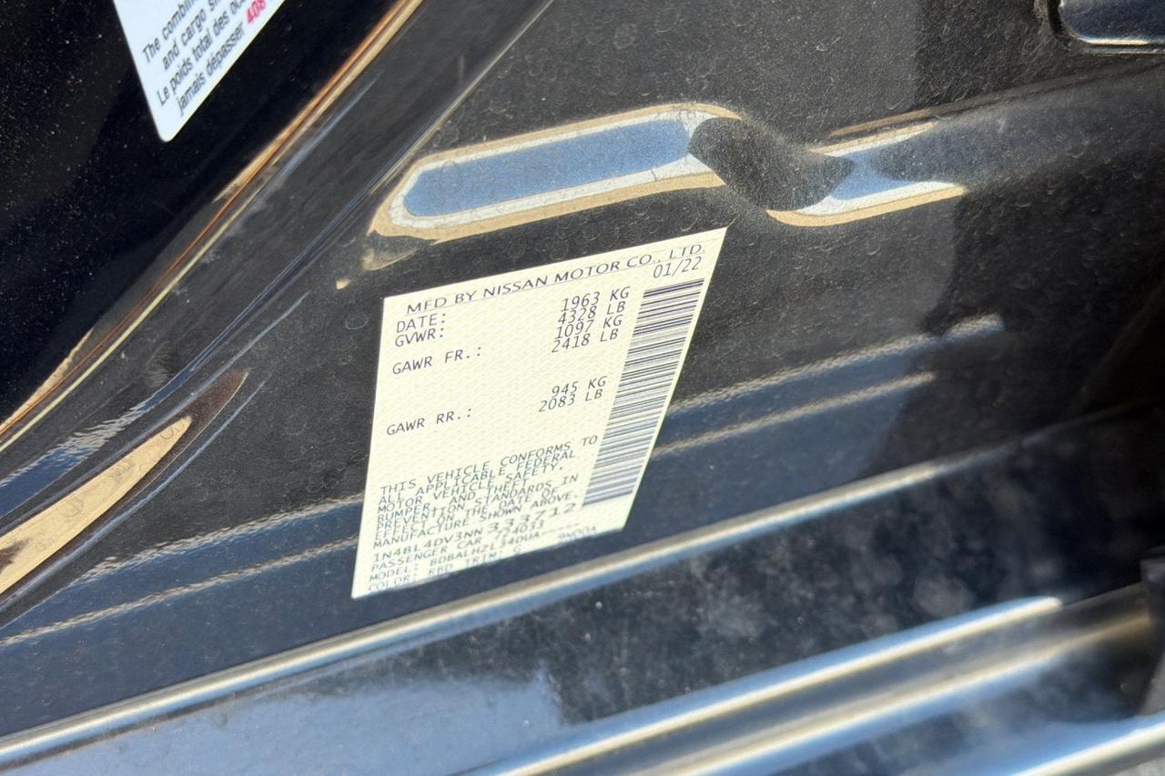 2022 Nissan Altima 2.5 SV Roseville CA