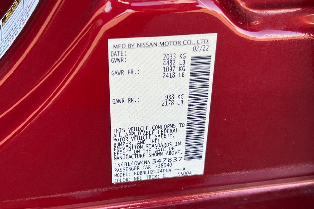 2022 Nissan Altima 2.5 SV Roseville CA
