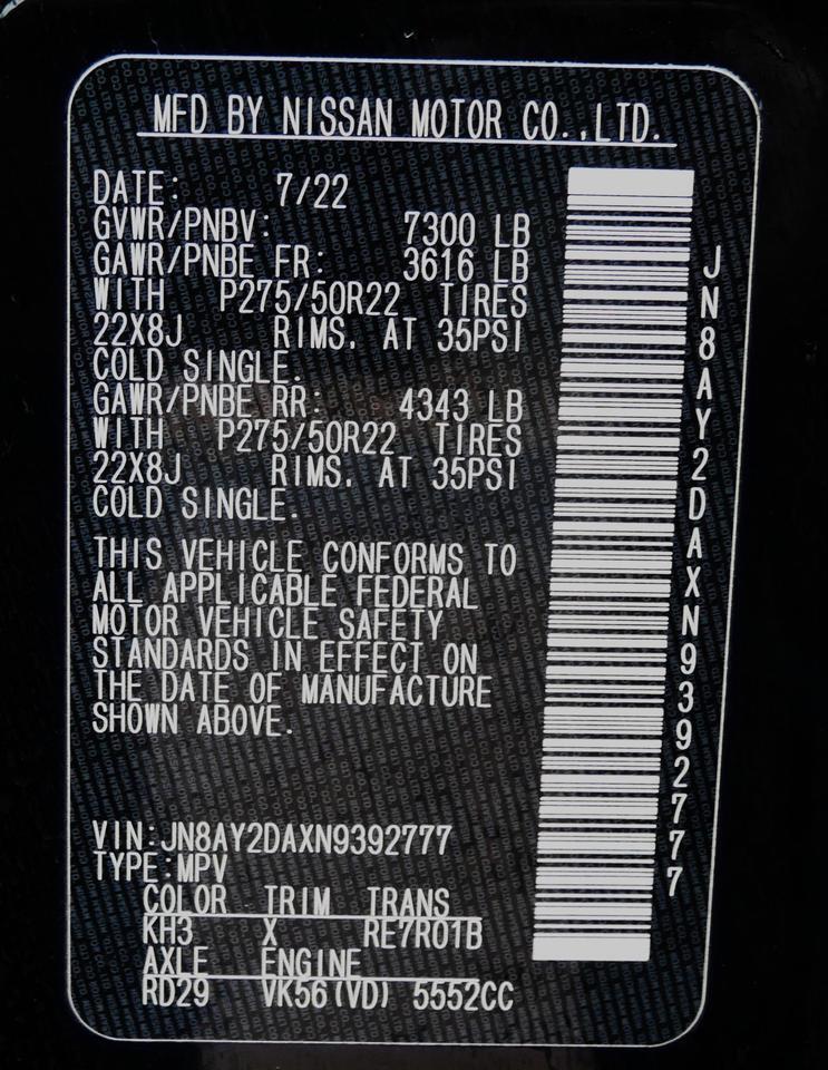 2022 Nissan Armada Platinum San Juan TX