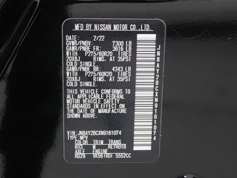 2022 Nissan Armada SL *NAVIGATION, SAFETY ALERTS, ADAPTIVE CRUISE, 360 VIEW CAMERAS, COLOR TOUCHSCREEN, MOONROOF, LEATHER, HEATED SEATS, REMOTE START, POWER LIFTGATE, BOSE, WIRELESS CHARGING, ANDROID & APPLE Round Rock TX