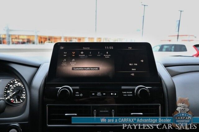 2022 Nissan Armada SV / AWD / 5.6L V8 / Power & Heated Leather Seats / Navigation / Adaptive Cruise / Lane Depart & Blind Spot Alert / Apple CarPlay & Android Auto / Back Up Cam / 3rd Row / Seats 8 / Keyless Entry & Start / 1-Owner Anchorage AK
