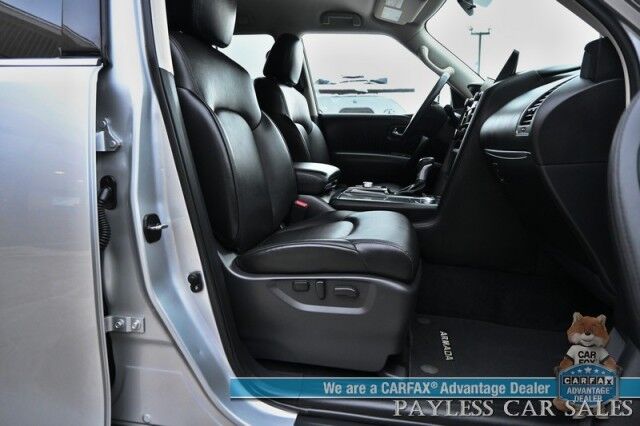 2022 Nissan Armada SV / AWD / 5.6L V8 / Power & Heated Leather Seats / Navigation / Adaptive Cruise / Lane Depart & Blind Spot Alert / Apple CarPlay & Android Auto / Back Up Cam / 3rd Row / Seats 8 / Keyless Entry & Start / 1-Owner Anchorage AK