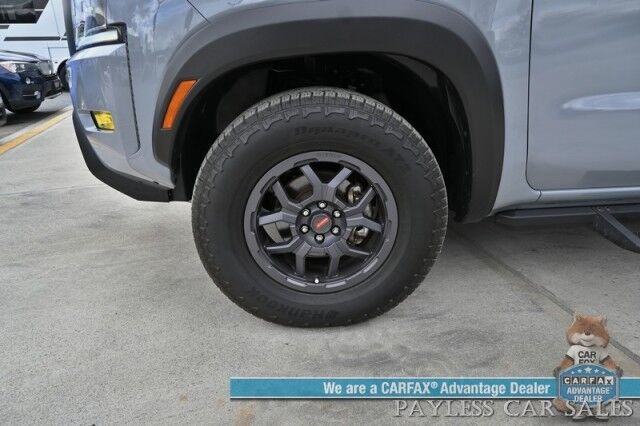 2022 Nissan Frontier PRO-4X / 4X4 / Crew Cab / Off-Road Protection Pkg / Power Driver's Seat / Navigation / Apple CarPlay & Android Auto / USB Input / Back Up Camera / Keyless Entry & Start / Running Boards / Bed Liner / 22 MPG Anchorage AK