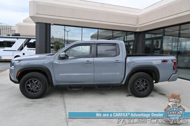 2022 Nissan Frontier PRO-4X / 4X4 / Crew Cab / Off-Road Protection Pkg / Power Driver's Seat / Navigation / Apple CarPlay & Android Auto / USB Input / Back Up Camera / Keyless Entry & Start / Running Boards / Bed Liner / 22 MPG Anchorage AK