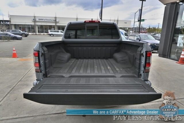 2022 Nissan Frontier PRO-4X / 4X4 / Crew Cab / Off-Road Protection Pkg / Power Driver's Seat / Navigation / Apple CarPlay & Android Auto / USB Input / Back Up Camera / Keyless Entry & Start / Running Boards / Bed Liner / 22 MPG Anchorage AK