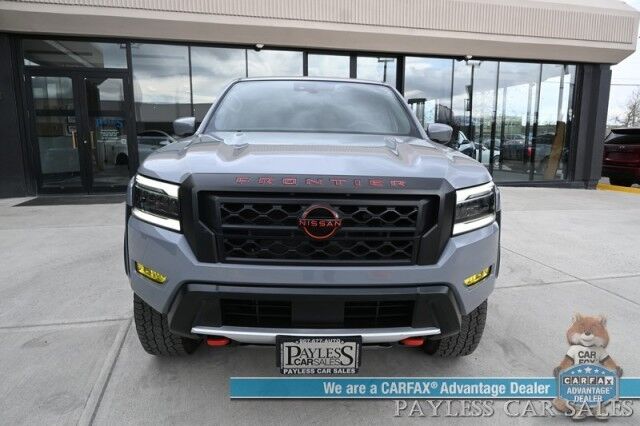 2022 Nissan Frontier PRO-4X / 4X4 / Crew Cab / Off-Road Protection Pkg / Power Driver's Seat / Navigation / Apple CarPlay & Android Auto / USB Input / Back Up Camera / Keyless Entry & Start / Running Boards / Bed Liner / 22 MPG Anchorage AK