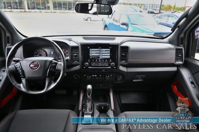 2022 Nissan Frontier PRO-4X / 4X4 / Crew Cab / Off-Road Protection Pkg / Power Driver's Seat / Navigation / Apple CarPlay & Android Auto / USB Input / Back Up Camera / Keyless Entry & Start / Running Boards / Bed Liner / 22 MPG Anchorage AK