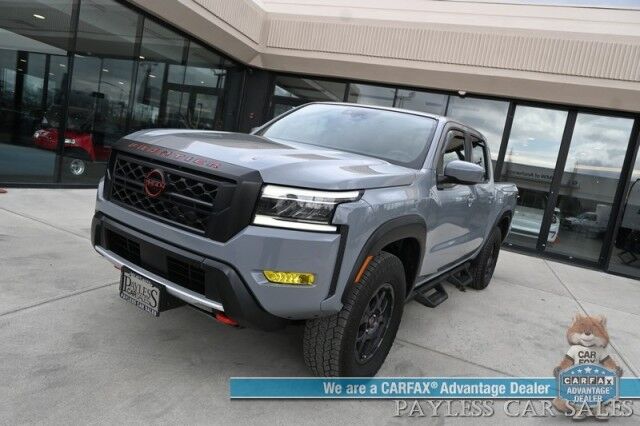 2022 Nissan Frontier PRO-4X / 4X4 / Crew Cab / Off-Road Protection Pkg / Power Driver's Seat / Navigation / Apple CarPlay & Android Auto / USB Input / Back Up Camera / Keyless Entry & Start / Running Boards / Bed Liner / 22 MPG Anchorage AK