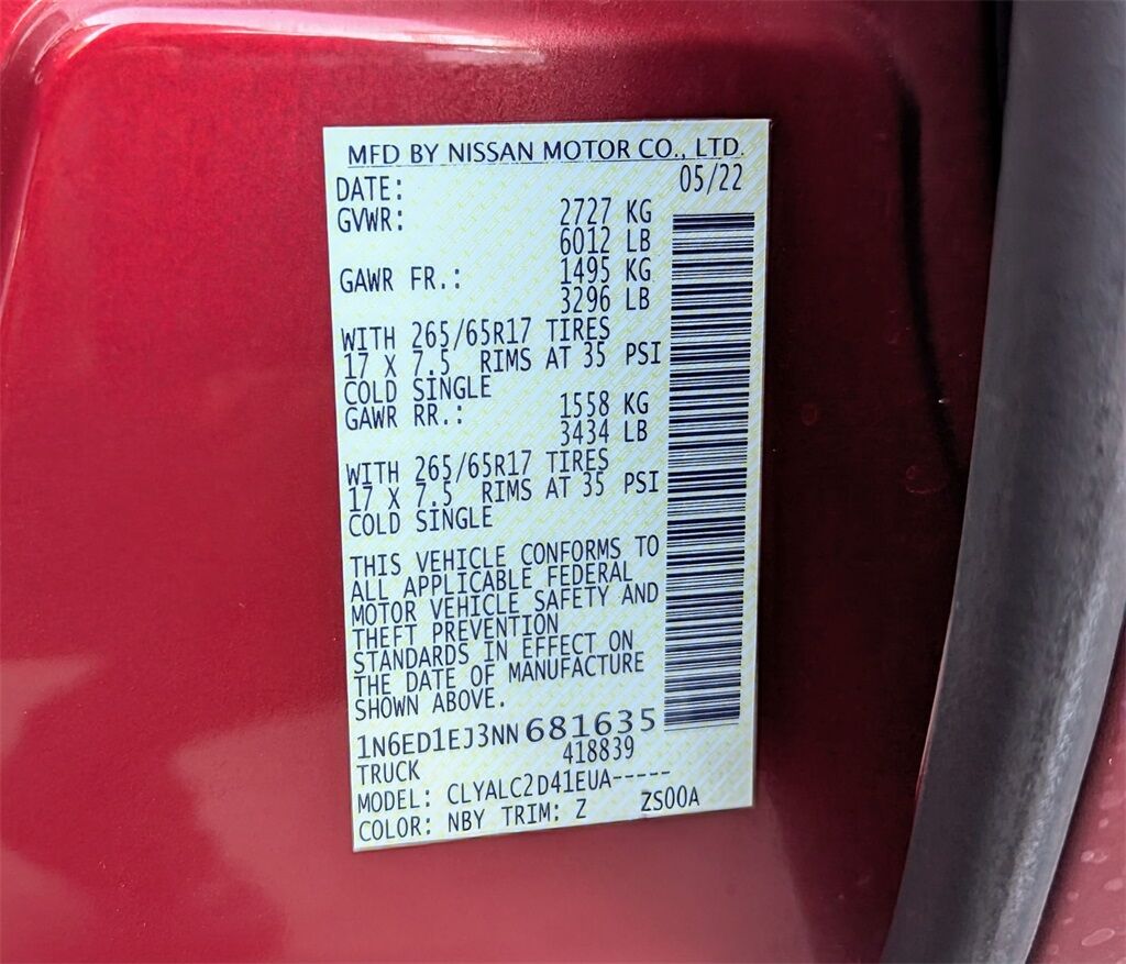 2022 Nissan Frontier SV Cathedral City CA