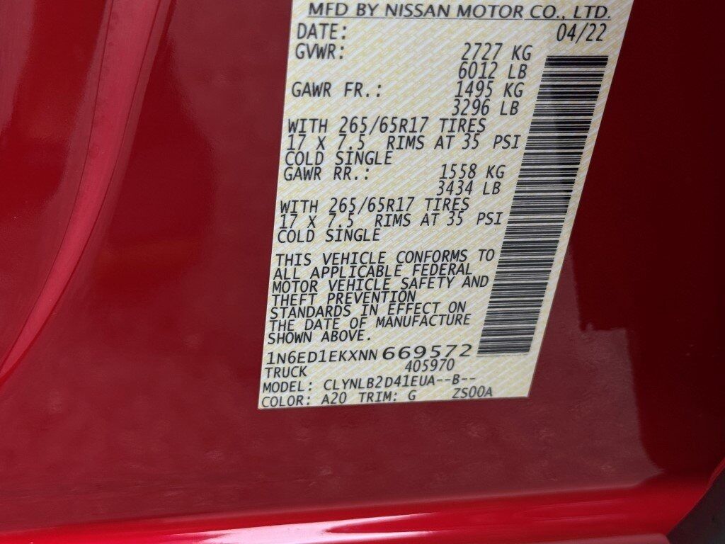 2022 Nissan Frontier SV Ashland VA