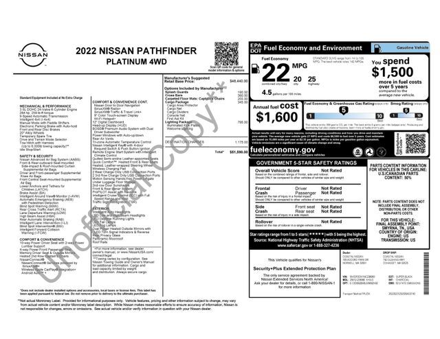 2022 Nissan Pathfinder Platinum Raleigh NC
