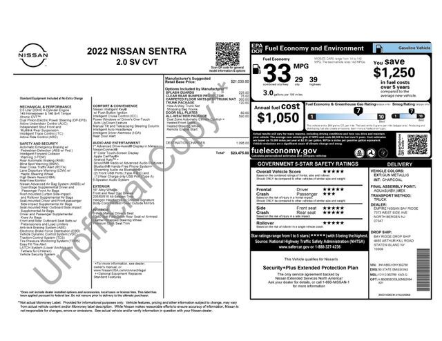 2022 Nissan Sentra SV Raleigh NC